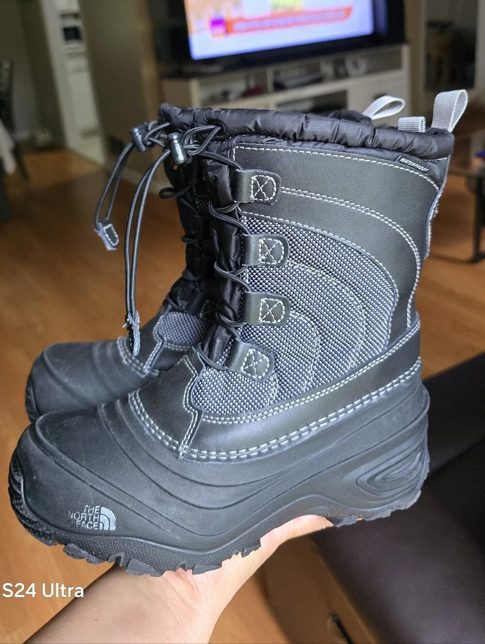 Sz 3 Little Kids THE NORTH FACE ALPENGLOW IV Insulated Snow Bootsj Adj Lace